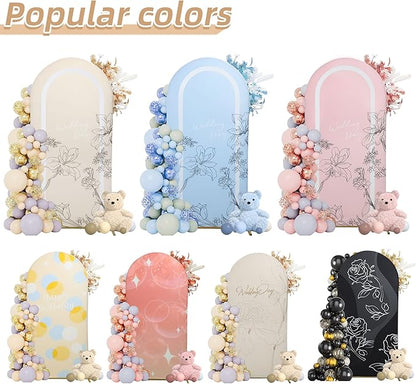 Wedding Arch Cover Spandex Arch Backdrop Cover Stretchy Backdrop for Wedding Birthday Party Decoration Baby Shower