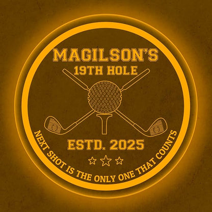 Custom Golf LED Bar Sign – Personalized Color Changing Acrylic Wall Decor for Home Bar, Man Cave, Game Room, or Patio (Golf Bar, 20 INCHES)