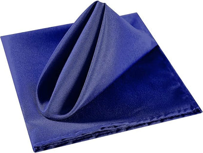 Cloth Napkins 17x17 inch Washable Polyester Dinner Napkins Soft Table Napkins for Wedding Party Dining Banquet(Royal Blue,12PCS)