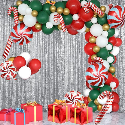 Sugargirl Silver Sequin Backdrop Curtain 2FTx8FT Glitter Background Drapes Sparkle Photography Backdrop for Party Wedding Birthday Wall Decor（2 Panels,Silver