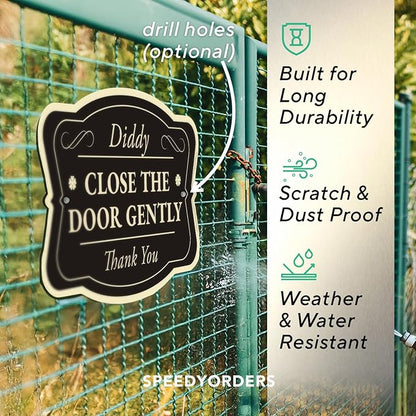 Custom Decorative Outdoor Metal Sign - Personalized Aluminum - Customized Driveway - Waterproof, Black Charcoal 36x24 In