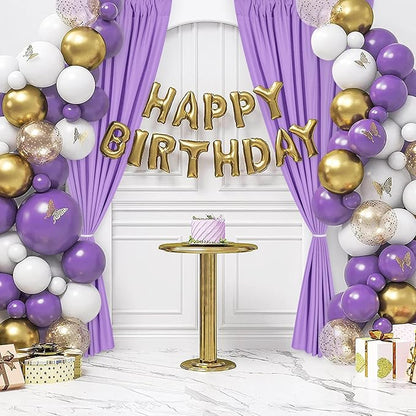 DWCN 10x10 FT Backdrop Curtains for Parties, Photography Backdrop Drapes with Rod Pockets for Wedding Decorations Stage Birthday Family Gatherings, 2 Panels 5ft x 10ft, Lavender