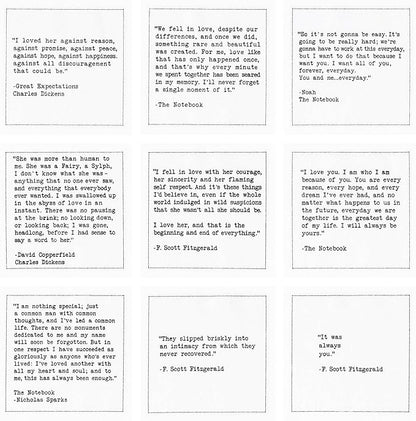 Five Star Napkins Love Quotes, White Cotton Cocktail Napkins, Beverage Napkins, Bar Napkins, Cloth Napkins, Party Napkins, Events, Holidays, Weddings, Birthdays, Disposable, 4.5" x 4.5"- (50x)