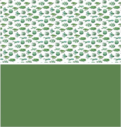 WRAPAHOLIC Reversible Cactus Wrapping Paper - Mini Roll - 17 Inch X 33 Feet - Watercolor Green Cactus Hawaii Wrapping Paper for Birthday, Wedding, Bridal Shower, Baby Shower