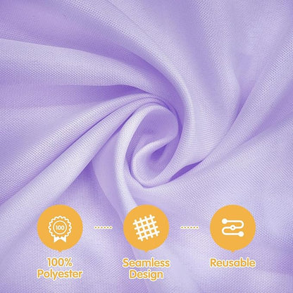 BRILLMAX 6 Pack Lavender 70 Inch Round Tablecloths Fit 30" to 54" Tables (8-20" Drop) - Circle Bulk Linen Polyester Fabric Washable Cloth Cover for Wedding Reception Banquet Birthday Party Buffet