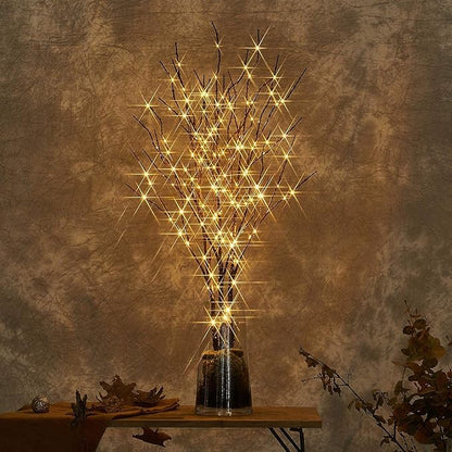 Fudios Lighted Branch Plug in with Timer Willow Branches with Fairy Lights for Vase Twig 32IN 150 LED Outdoor and Indoor Holiday Party Decor
