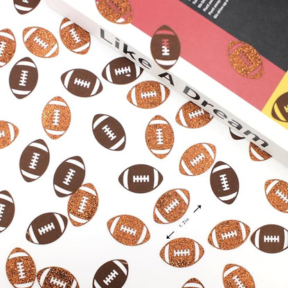 200PC Football Confetti for Table,Football Baby Shower Decorations, Football Birthday Party Decorations,Football Themed Party Supplies