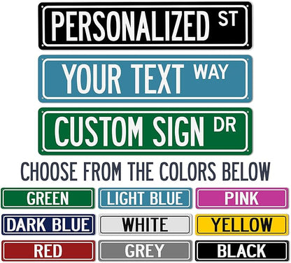 Personalized Street Signs Customized Street Sign - Made In USA - Signs For Bedroom Indoor/Outdoor Signs Decorative Gifts For Men Yard Signs 104180013001