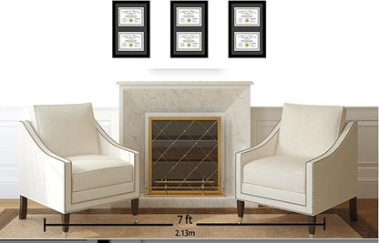 Creative Picture Frames 10X16Bk-B Black Vertical Double Diploma Frame With 2 Opening Black Matting | Holds 2-6X8-Inch Documents With Installed Wall Hanger