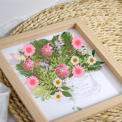 120Pcs Dried Pressed Flowers for Resin Mould Dry Flower Real Leaves Bulk with Tweezers Natural Herbs Kit for Scrapbooking DIY Art Crafts Candle Jewelry Making Nails Floral Decoration(Multicolor)