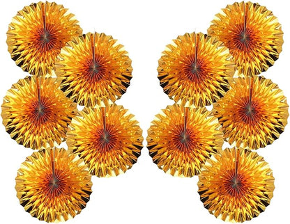 Golden Party Decorations,Engagement Party Decorations 8in,Gold Party Decor, Party Supply Decorations,Gold Wedding Decor,Anniversary Decorations 30 Color DIY Set （Golden）