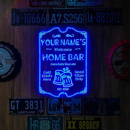 ADVPRO Personalized Your Name Home Bar RGB Dynamic Glam LED Sign - Cut-to-Edge Shape - Smart 3D Decoration - Multicolor Signage st06s64-fnd-p11a-tm-c