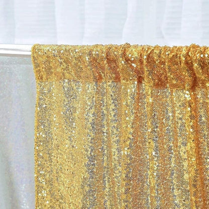 Gold Sequin Backdrop,5FT x 7FT Sequin Photography Backdrop Curtain for Party Decoration