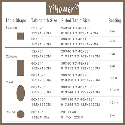 Pastoral Square Tablecloth - 52 x 52 Inch - Beige Linen Table Cloth - Washable Table Cover with Dust-Proof Wrinkle Resistant for Restaurant, Picnic, Bistro, Indoor and Outdoor Dining, Green Leaf