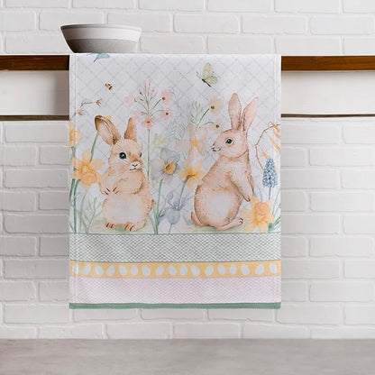 Maison d' Hermine Table Runner 100% Cotton Double Layer Table Runners 72 inches Long Decorative for Kitchen Dining Party Baby Shower Wedding Bridal Shower Spring Summer (Easter Dew , 14.50" x 72")