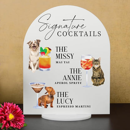 Pet Signature Drink Wedding Signs