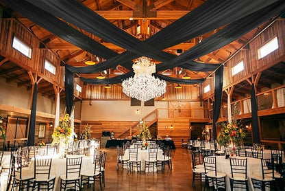6 Panels Black Ceiling Drapes for Wedding 5ftx10ft Ceiling Drapes Wedding Arch Draping Fabric Cheesecloth Sheer Curtain Romantic Ceiling Decorations for Weddings Party Banquet Ceremony Stage