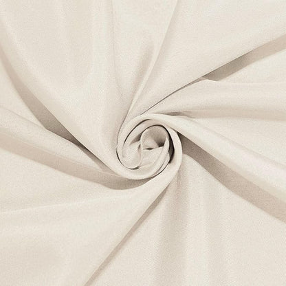 Efavormart Round Tablecloth, 120 Inch Stain & Wrinkle Resistant Washable Table Cloth, Decorative Polyester Fabric Table Cover for Banquet, Wedding, Dining - Beige