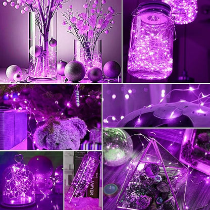 pozzolanas 12 Pack Pink Battery Operated String Lights - 7ft Waterproof Fairy Lights with 20 LEDs for Home, Mason Jar, Party, Wedding, Halloween, Christmas Decorations
