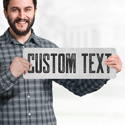 Custom Sign, Custom Street Sign, 11 Font Colors, 13 Font Styles, 4 Hole Options, 22 Sizes, 6x18 Inches, Rust Free DiBound, Fade Resistant, Made in USA by My Sign Center (Concrete)