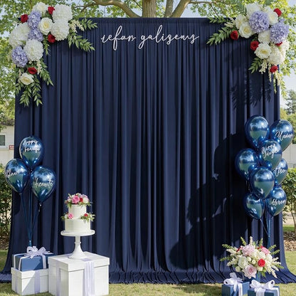 20ftx10ft Navy Blue Backdrop Curtains for Party Background, Wrinkle Free Navy Photo Curtains Backdrop Drapes 4 Panels Back Drop Cloth for Wedding Birthday Photography Baby Shower Decor