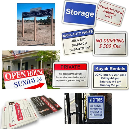 Custom Signs Outdoor Metal for Home Office Business, Personalized, Door, Porch, Delivery, Man Cave, Shop, Garage, Street. For Outside or Inside Use. Our Metal Signs Are UV Printed Solid Aluminum (Solid, 14x10 inches)