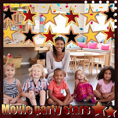 Geosar 48 Pcs Movie Star Cardboard Red Carpet Awards Night Cutouts Confetti Cutouts for Bulletin Board Movie Party Decoration Supply Wall (11 Inch)