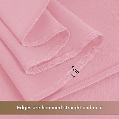 sancua Square Tablecloths 54x54 Inch, 2 Pack - Pink Fabric Table Cloth for Square or Round Tables, Washable Polyester Table Cover for Dinner, Holiday Party, Decorative Display Tables