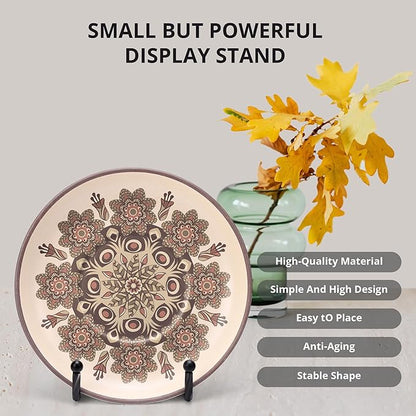 Picture Stands for Display 3 Pack 3 Inch Plate Stands for Display - Black Metal Decorative Plate Stand, Plate Holder Display Stand, Picture Frame Stand, Plate Display Stands for Picture Stand