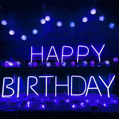 LED Blue Neon Letter Signs Night Light Battery or USB Operated LED Marquee Letters Neon Art Decorative Lights Wall Decor for Children Baby Room Christmas Wedding Party Decoration(Y)