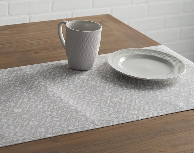 Maison d' Hermine Table Runner 100% Cotton Single Layer Table Runners 36 inches Long Decorative for Home Kitchen Dining Party Baby Shower Wedding Bridal Shower (Cozy Christmas, 14.50" x 36")