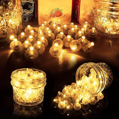 Aogist 200pcs Warm White Balloon Light,Long Standby Time Waterproof Mini Ball Light,Round LED Flash Lamp for Paper Lantern Balloon Party,Wedding,Birthday,Festival,New Year and Christmas Decorative