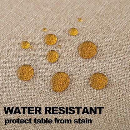 NLMUVW Square Burlap Table Cloth 54 x 54 Inch, Linen Tablecloth Water Resistant Farmhouse Rustic Textured Table Cover for Dining Kitchen Card