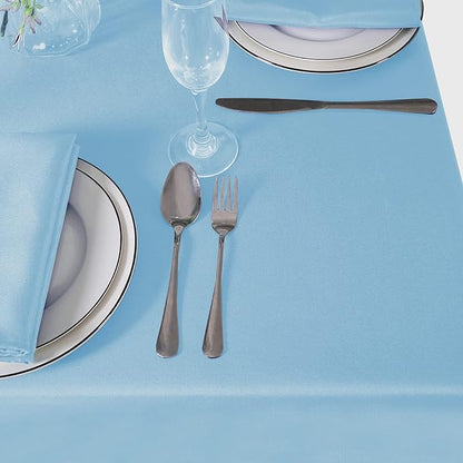 Cupuamon Square Tablecloth 70x70 inch Washable Polyester Fabric Table Cloth for Wedding Party Dining Banquet Decoration（70x70,Blue Mist）