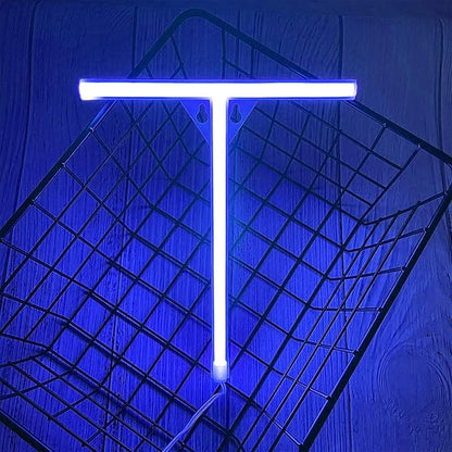 ENUOLI Light Up Letters Neon Signs, Blue Alphabet Neon Lights Wall Decor for Home, Birthday Party, Bar, Valentine’s Day Word-Blue Letter (T)
