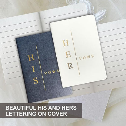 Wedding Vow Books His and Hers, Wedding Registry Gifts Ideas for Bride & Groom,Wedding Essentials