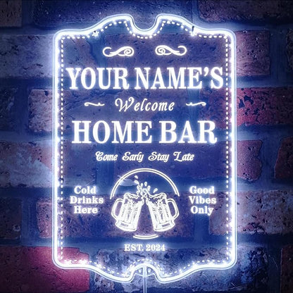 ADVPRO Personalized Your Name Home Bar RGB Dynamic Glam LED Sign - Cut-to-Edge Shape - Smart 3D Decoration - Multicolor Signage st06s64-fnd-p11c-tm-c