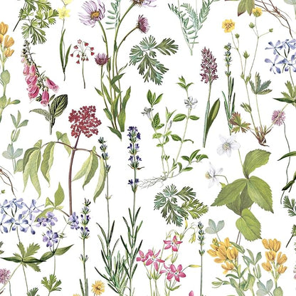RUSPEPA 30" X 100' Wild Flower Wrapping Large Paper Roll for Women Girls, Jumbo Roll, Elegant Floral Design Gift Wrap Perfect for Birthday, Bridal Shower, Spring, Wedding, Mother's Day