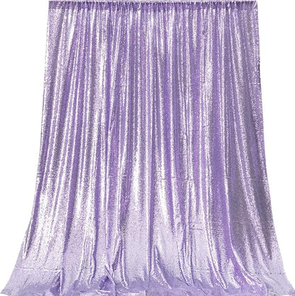 JYFLZQ Lavender Sequin Backdrop Curtains 2ft x 8ft 4 Panel Glitter Photo Booth Backdrops Sparkly Photography Background Drapes for Parties Wedding Bridal Showers
