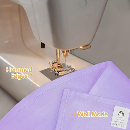 BRILLMAX 8 Pack Lavender Tablecloths for 8 Foot Rectangle Tables 60 x 126 Inch - 8ft Rectangular Bulk Linen Polyester Fabric Washable Cloth Cover for Wedding Reception Banquet Birthday Party
