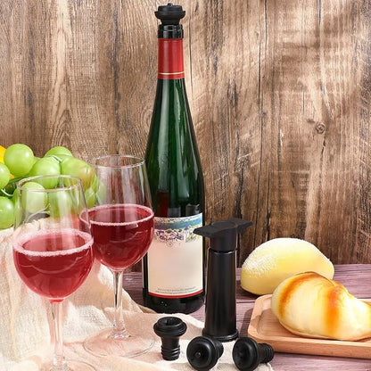 18 Pieces Wine Saver Pump with Vacuum Reusable Preserver Practical Wine Keeper Bottle Sealer Keep Fresh for Kitchen Office Home Adult Party Favor Supplies(Black)