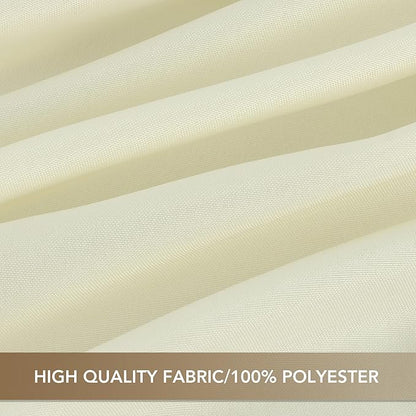 sancua Square Tablecloths 85x85 Inch - Beige Fabric Table Cloth for Square or Round Tables, Washable Polyester Table Cover for Outdoor Party, Birthday, Buffet, Resturant