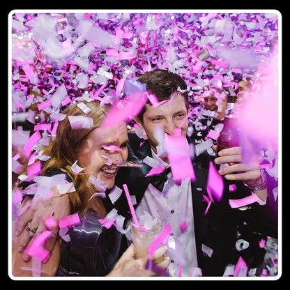 Ultimate Confetti, Pink Biodegradable Confetti - Rectangular Fluttering Tissue Paper Confetti for Cannon and Launcher use – Best for Gender Reveal, Wedding, Parties, and Live Events - 1 lb, 16 oz