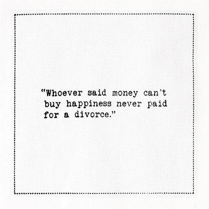 FIVE STAR NAPKINS Divorce Quotes, White Cotton Cocktail Napkins, Beverage Napkins, Bar Napkins, Cloth Napkins, Party Napkins, Events, Holidays, Weddings, Birthdays, Disposable, 4.5'' x 4.5''- (50x)