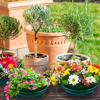 Karenhi 18 Pcs Floral Supplies Green Bowls for Flower Arrangements Large Size 6.3 Inch Floral Foam Bowls for Arrangements Holiday Wedding Fresh Flower Decoration Supplies (Foam Not Include)