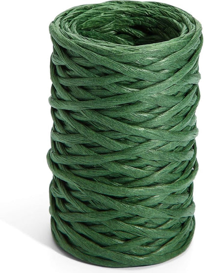 65 Feet Floral Wire Rustic Vine Bind Wire for Craft Wrapping Flower Bouquets(1 Roll,Dark Green)