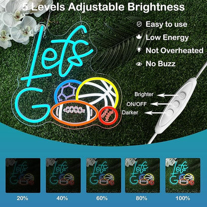 let go neon sign