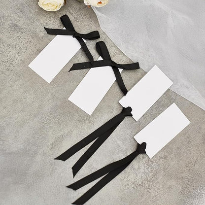 60pcs Name Cards for Table Setting, Place Cards, Wedding Place Cards.Wedding Name Tags.Present Tags with String Attached.and Reserved Signs for Wedding Seating (Black)