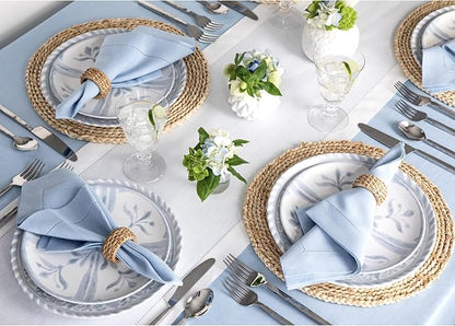 Solino Home Linen White Table Runner 108 Inches Long - 100% Pure Linen 14 x 108 Inch Table Runner for Fall, Autumn, Halloween, Thanksgiving, Holiday - Classic Hemstitch