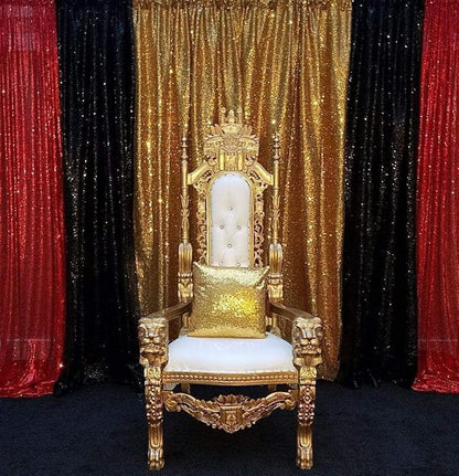 Poise3EHome 8FT x 10FT Sequin Photography Backdrop Curtain for Party Decoration, Golden